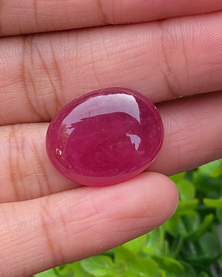 พลอย ทับทิม (Ruby Sapphire) 22.75 กะรัต (Cts.) พลอยแท้ อัญมณีมงคลประจําวันเกิด เครื่องประดับพลอย