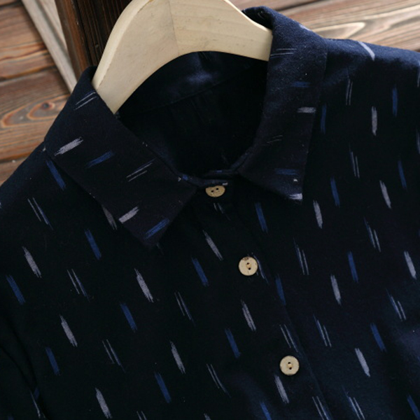 เดรสเชิ้ตแฟชั่นญี่ปุ่น แขนยาว เอวผูกจั๊ม (12297LM)