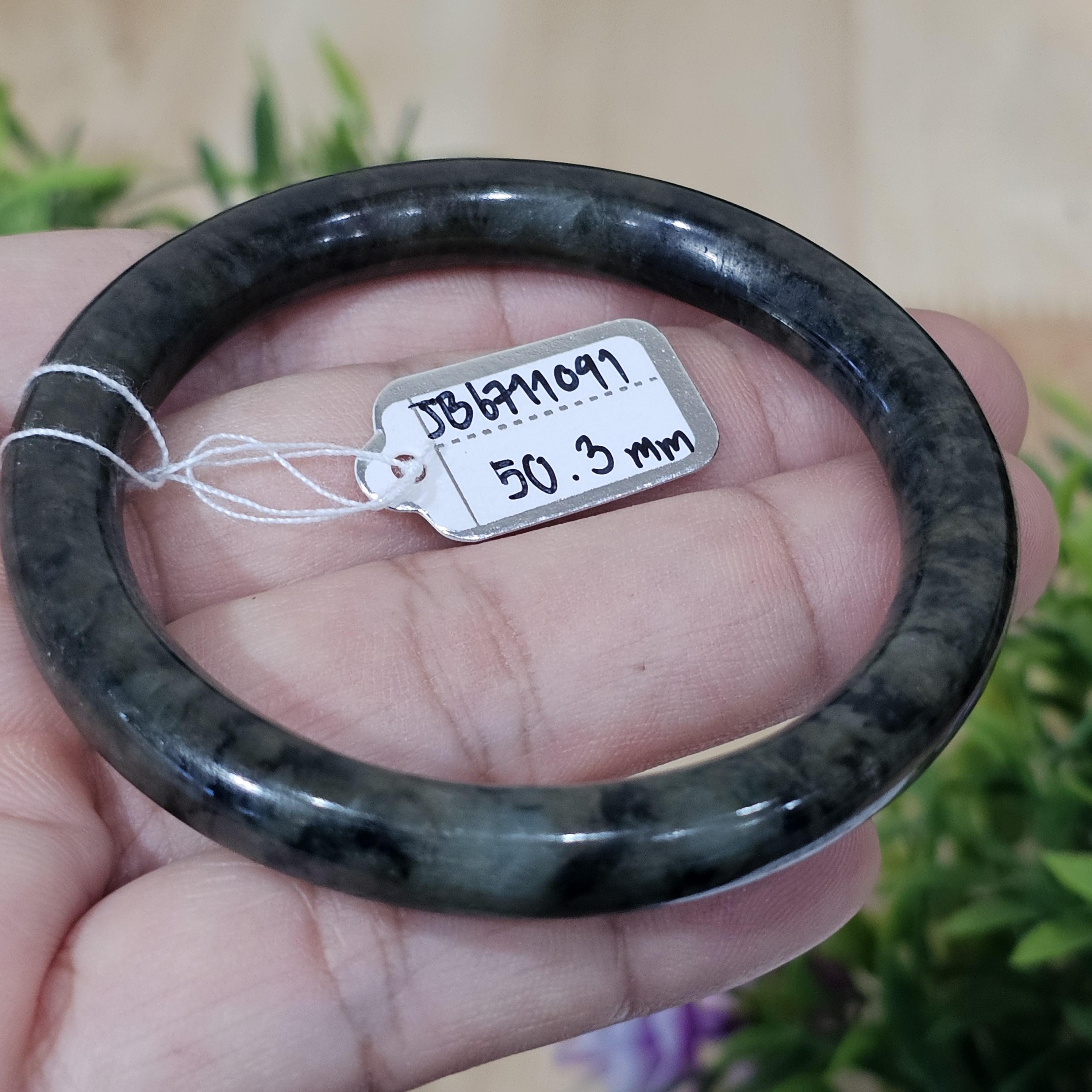 JB6711091 หยก พม่า แท้ Jade กำไลหยก 50.3 มม (Jadeite bracelet) พม่า (Myanmar)