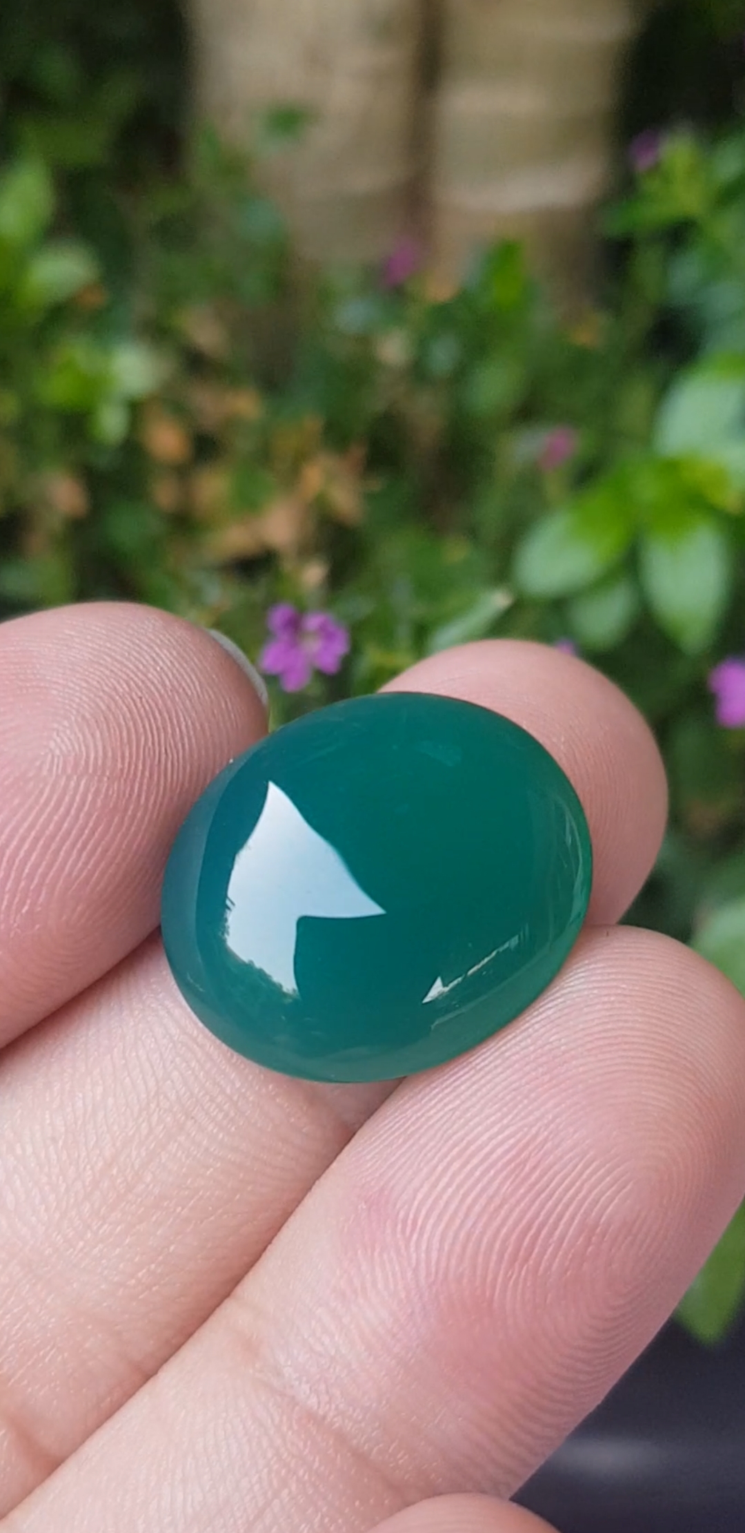 พลอย โมรา Natural Chalcedony 19.5 กะรัต (Cts.) พลอยแท้ อัญมณีมงคลประจําวันเกิด เครื่องประดับพลอย