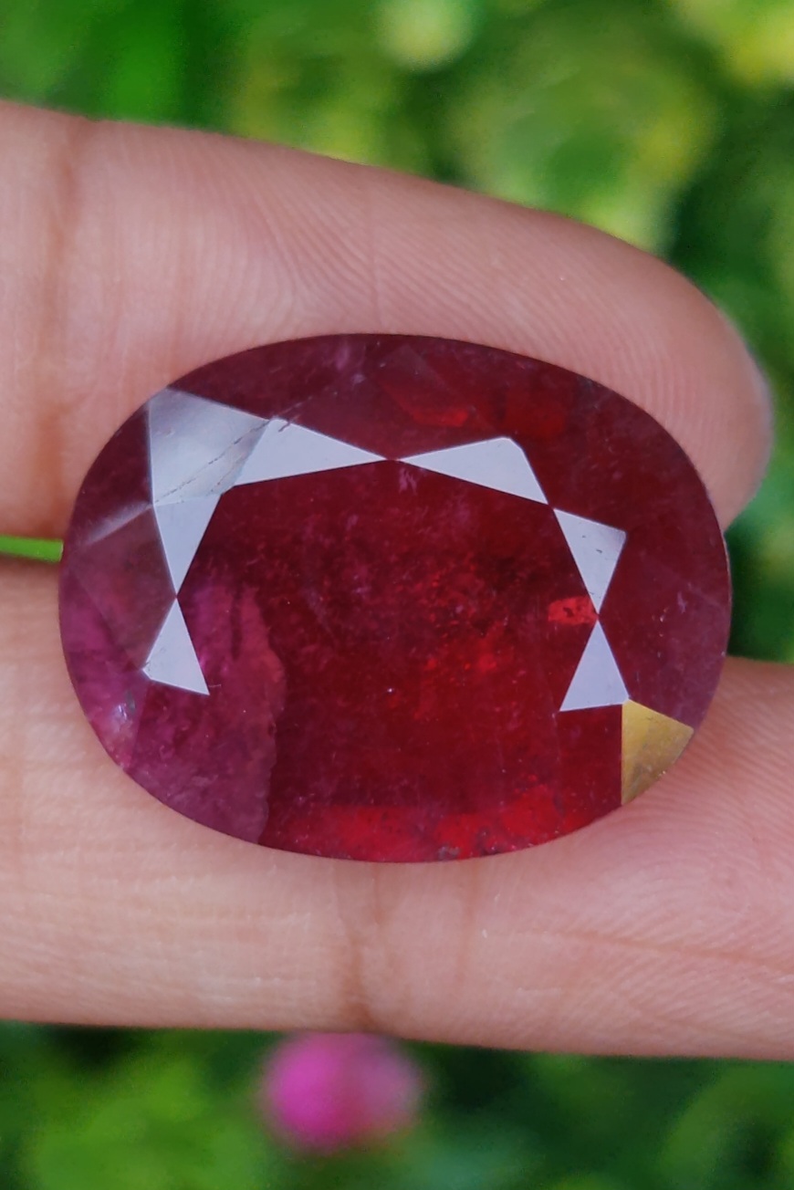 พลอย ทับทิม (Ruby Sapphire) 30.12 กะรัต (Cts.) พลอยแท้ อัญมณีมงคลประจําวันเกิด เครื่องประดับพลอย