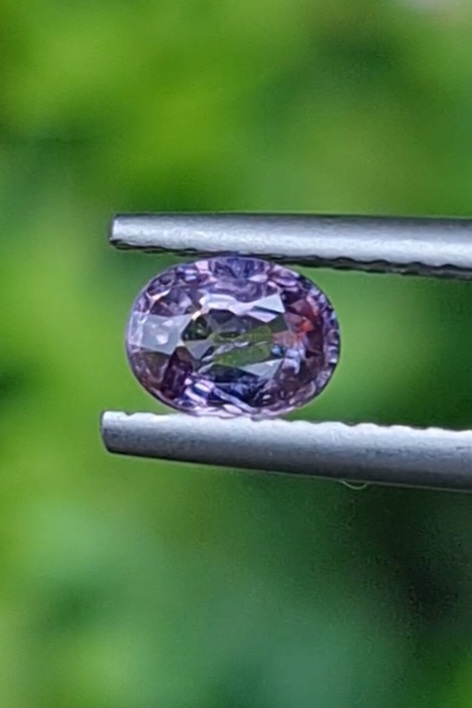 พลอย เพอเพิล แซฟไฟร์ สีม่วง Purple Sapphire ดิบ Unheated 0.45 กะรัต (Cts.) พลอยแท้ อัญมณีมงคลประจําวันเกิด เครื่องประดับพลอย