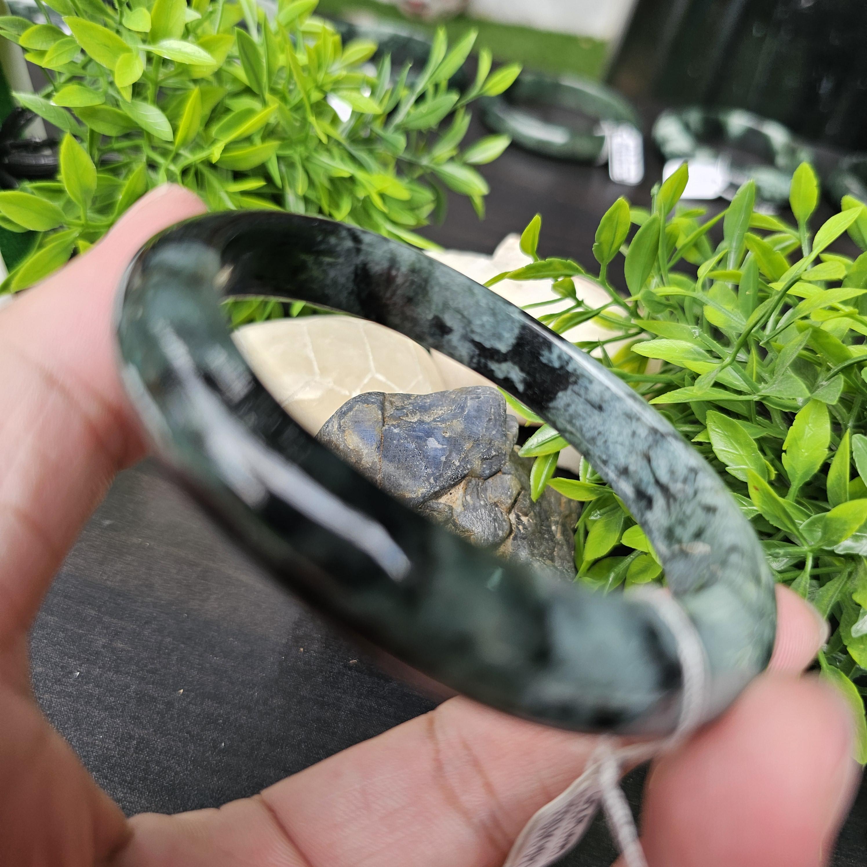 JB6804131 หยก พม่า แท้ Jade กำไลหยก 62.9 มม. (Jadeite bracelet) พม่า (Myanmar)