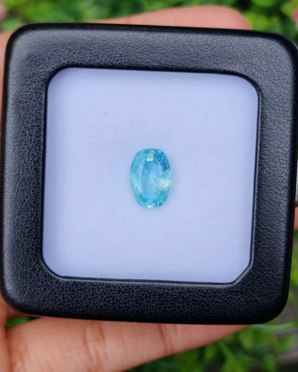 พลอย พาไรบ้า ทัวร์มาลีน Paraiba Tourmaline 3.35 กะรัต (Cts.) พร้อมใบเซอร์ พลอยแท้อัญมณีมงคล ประจําวันเกิด เครื่องประดับพลอย