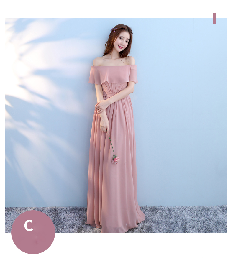 Pre-order ชุดเพื่อนเจ้าสาว สีชมพู Nude ผ้าชีฟอง เชือกผูกหลัง มีหลายแบบ