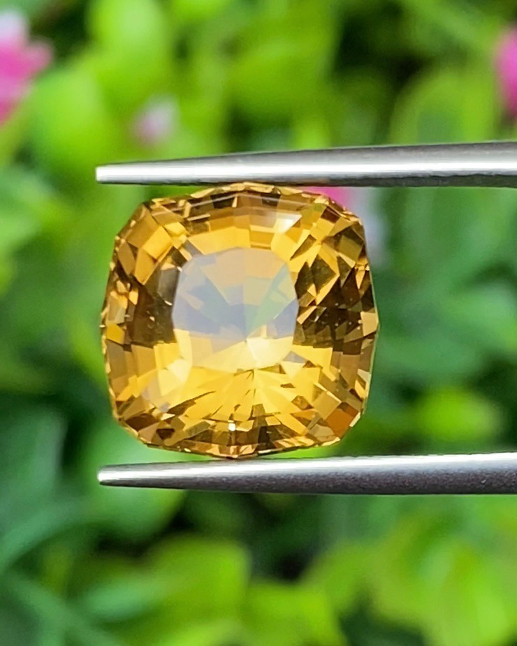 พลอย ซิทริน Citrine 7.25 กะรัต (Cts.) พลอยแท้ อัญมณีมงคลประจําวันเกิด เครื่องประดับพลอย