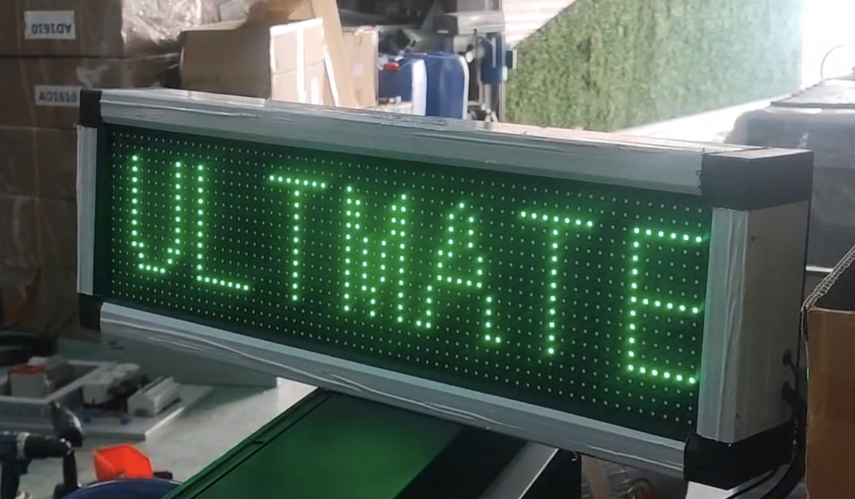 ป้ายไฟวิ่งled สีอักษร Colorful color ขนาด 25 x 73 cm