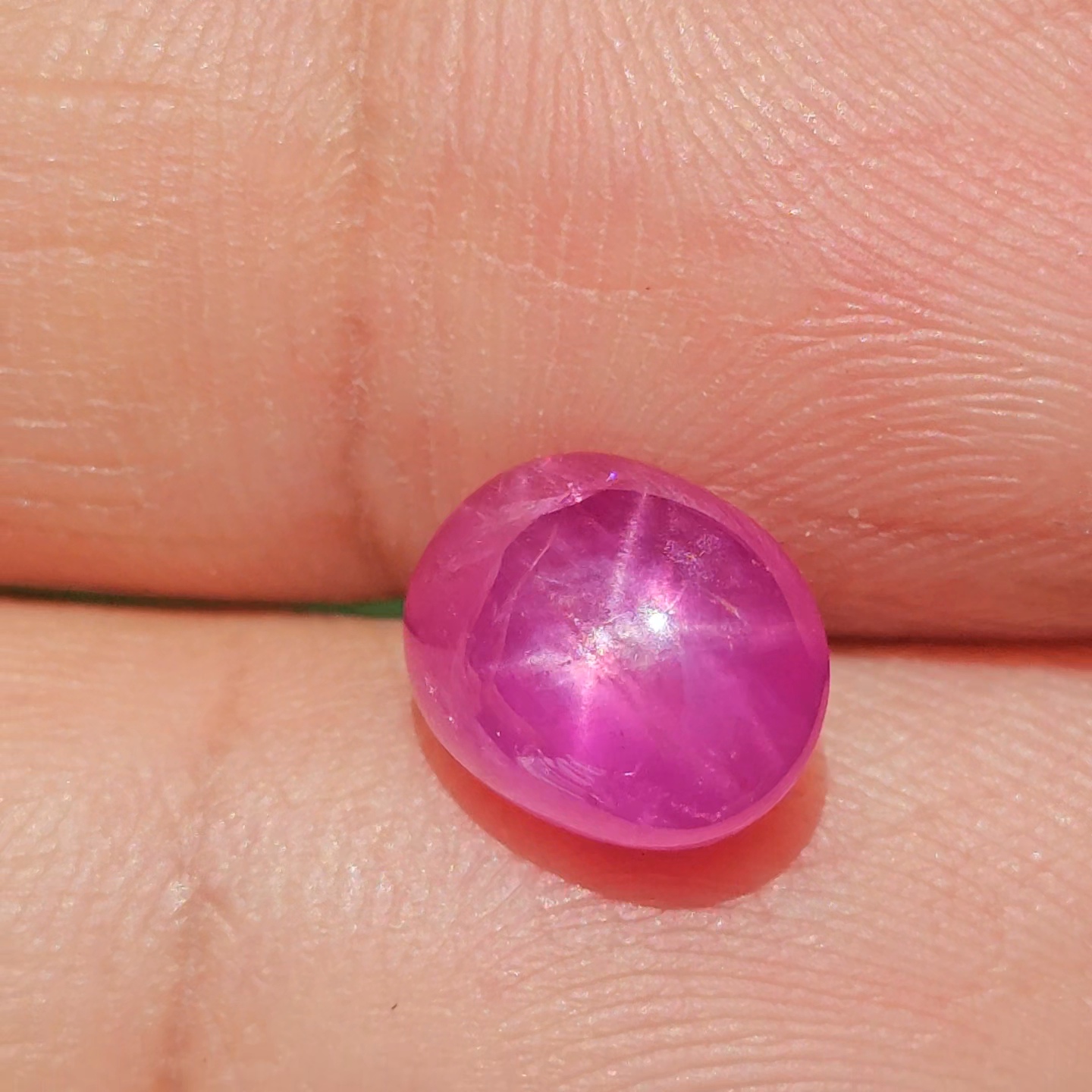 พลอย ทับทิม สตาร์ แซฟไฟร์ Ruby Star Sapphire 4.05 กะรัต (Cts.) ดิบ Unheated พร้อมใบเซอร์ พลอยแท้ อัญมณีมงคลประจําวันเกิด เครื่องประดับพลอย