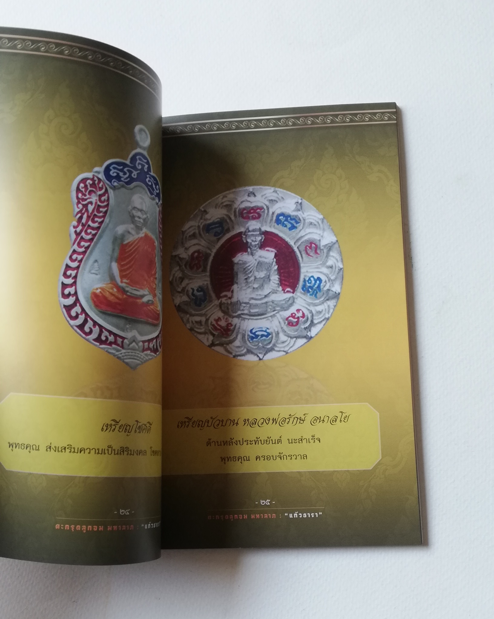 มีหลายภาพ, หนังสือวัตถุมงคล(เฉพาะหนังสือ) , แคล้วคลาด คงกระพัน บันดาลโชค มุแล้วรวย ,ตะกรุดลูกอมมหาลาภ โดย หลวงพ่อรักษ์ อนาลโย (พระเกจิอาจารย์ ผู้สร้างพุทธมณฑลพระนครศรีอยุธยา) เจ้าของอมตะวาจา ขลังไม่ขลัง อยู่ที่จิต เรียบเรียงโดย แก้วธารา ปีที่พิมพ์ 2556