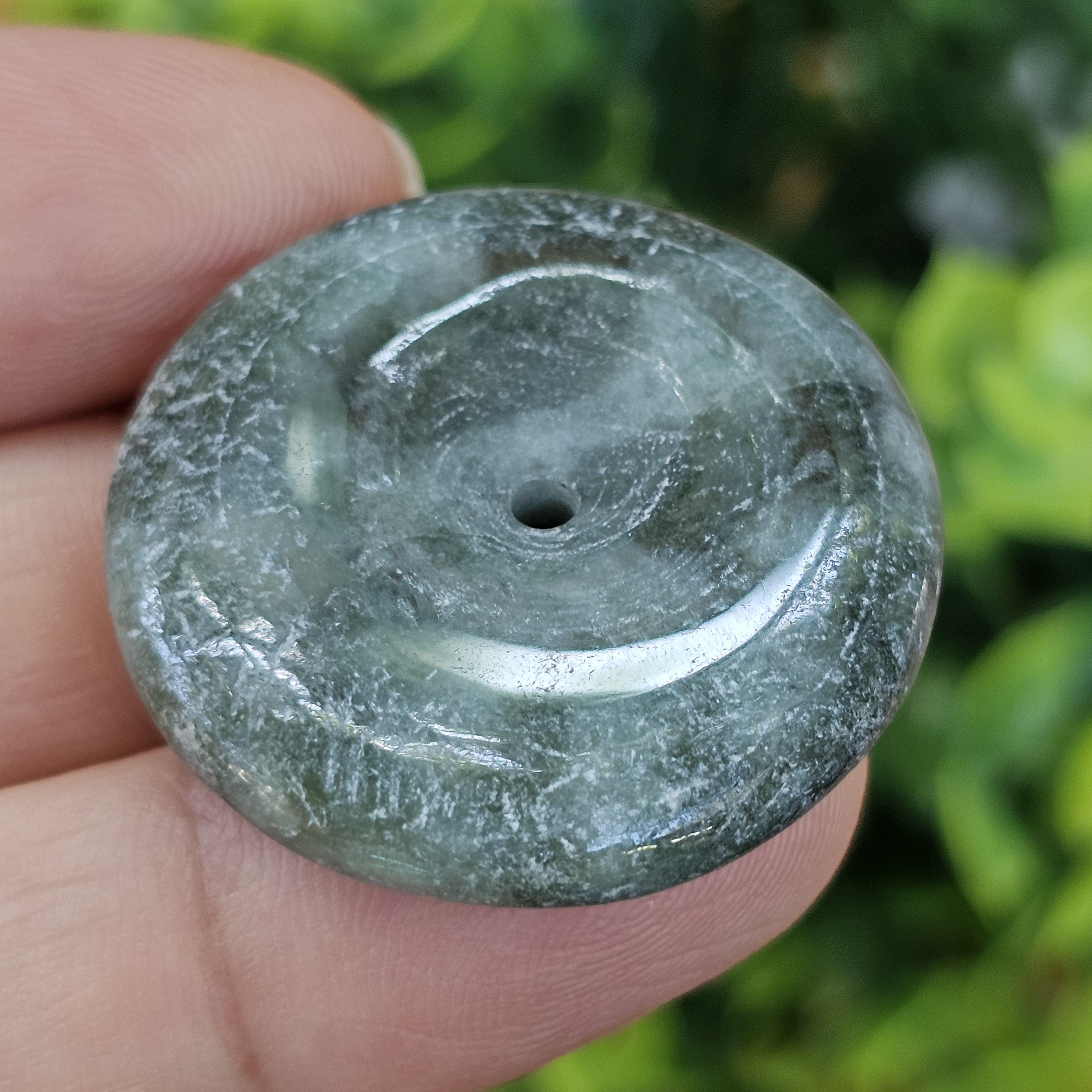 หยก พม่า แท้ Jade จี้โดนัทหยก (Bi-dise jadeite) พม่า (Myanmar) 60.48 กะรัต (Cts.)