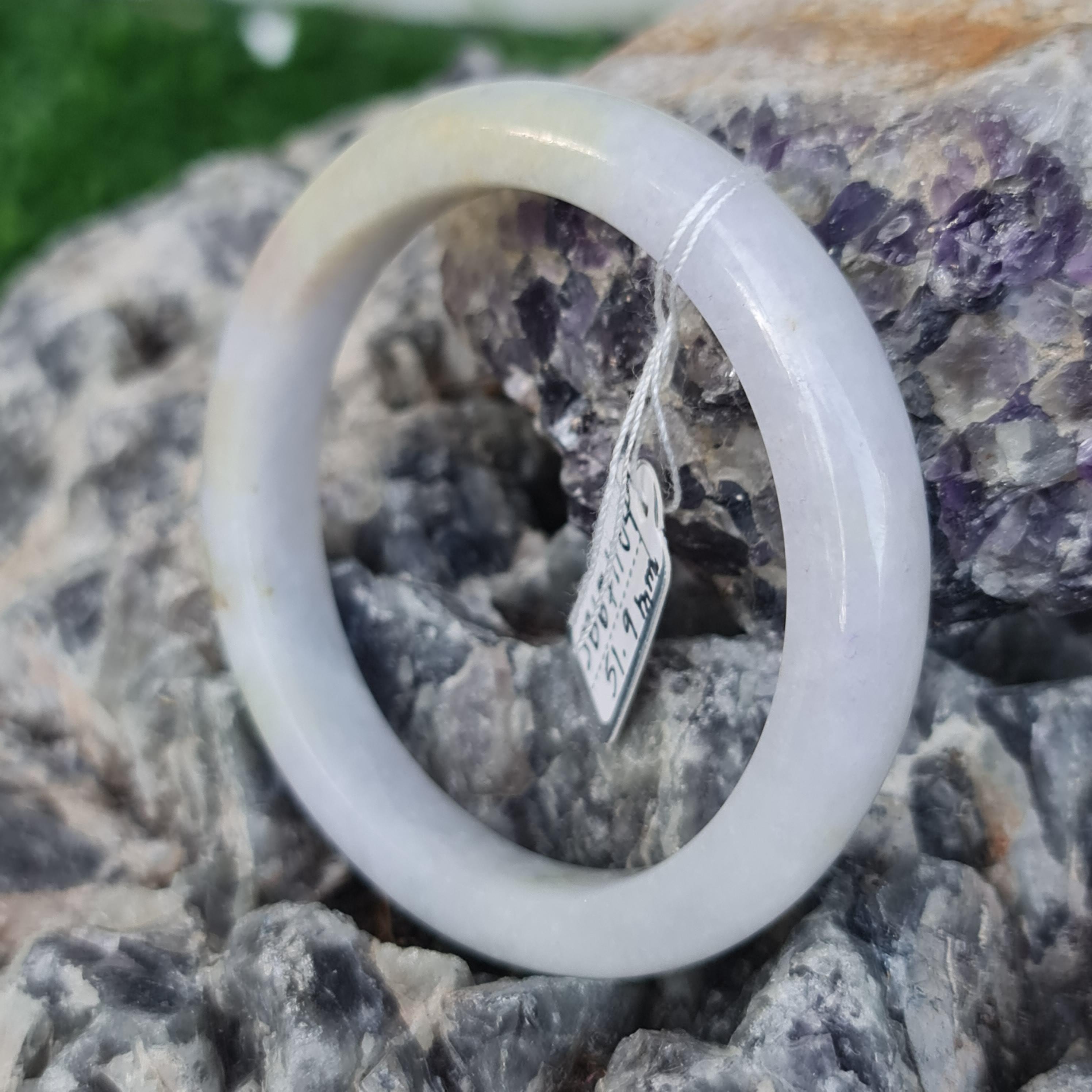 JB6711049 หยก พม่า แท้ Jade กำไลหยก 51.9 มม. (Jadeite bracelet) พม่า (Myanmar)