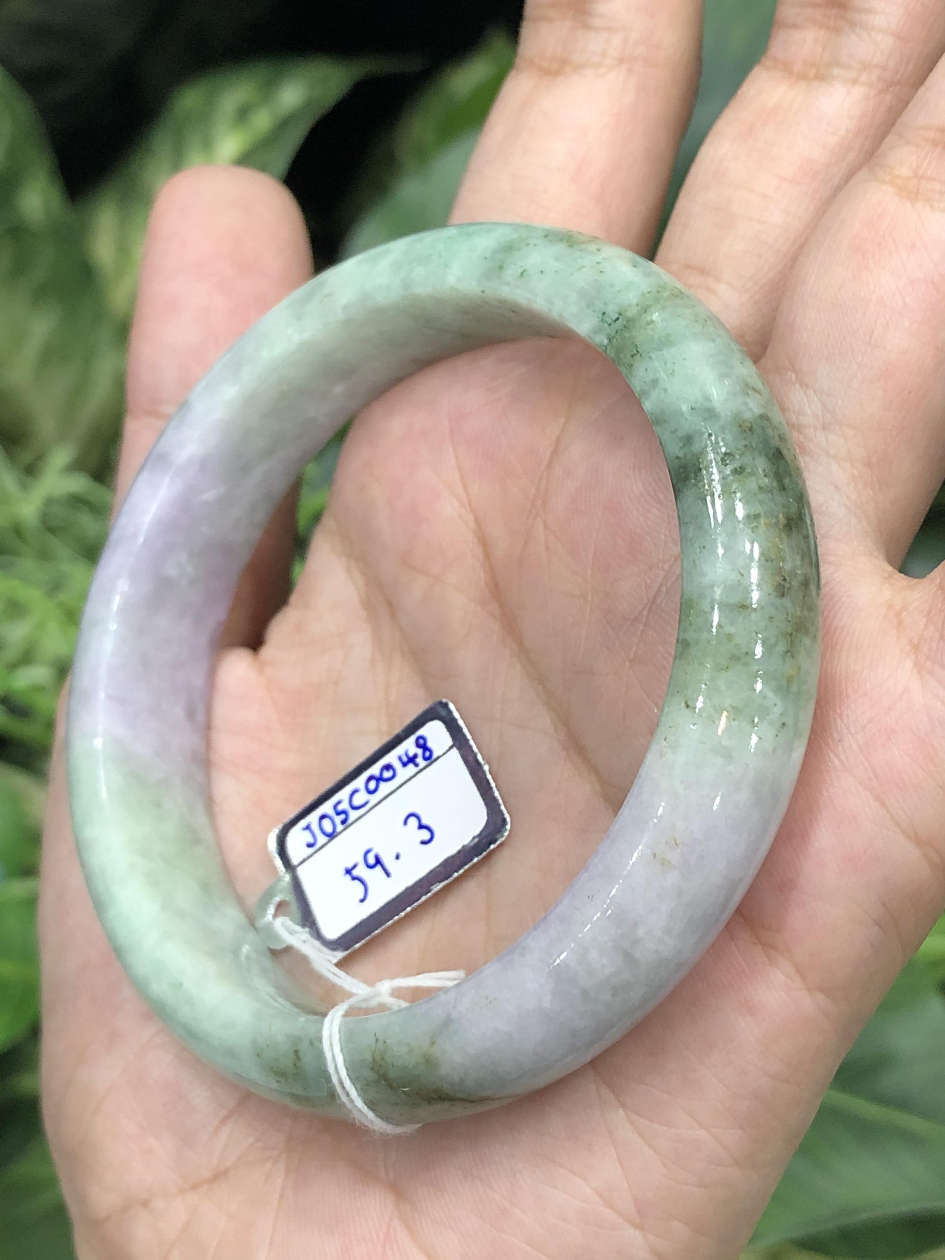 J05C0048 หยก พม่า แท้ Jade กำไลหยก 59.3 มม. (Jade bracelet) พม่า (Myanmar)