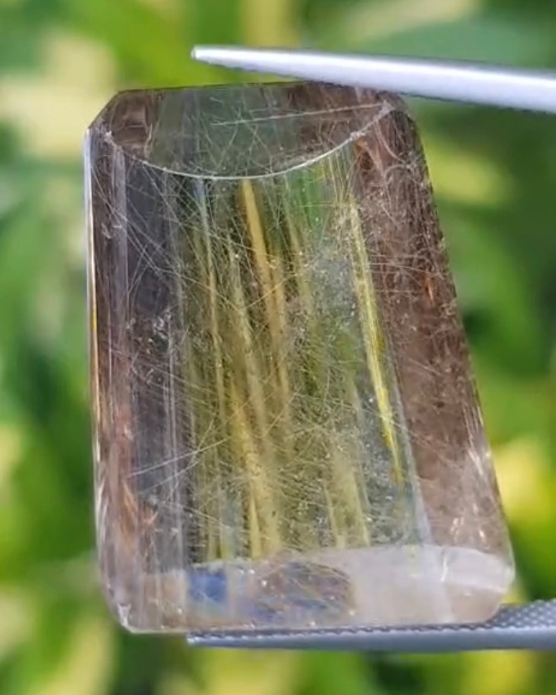ไหมทอง ควอตซ์ Golden Rutilated Quartz 57.70 กะรัต Cts.พลอยแท้ อัญมณีมงคลประจําวันเกิด เครื่องประดับพลอย
