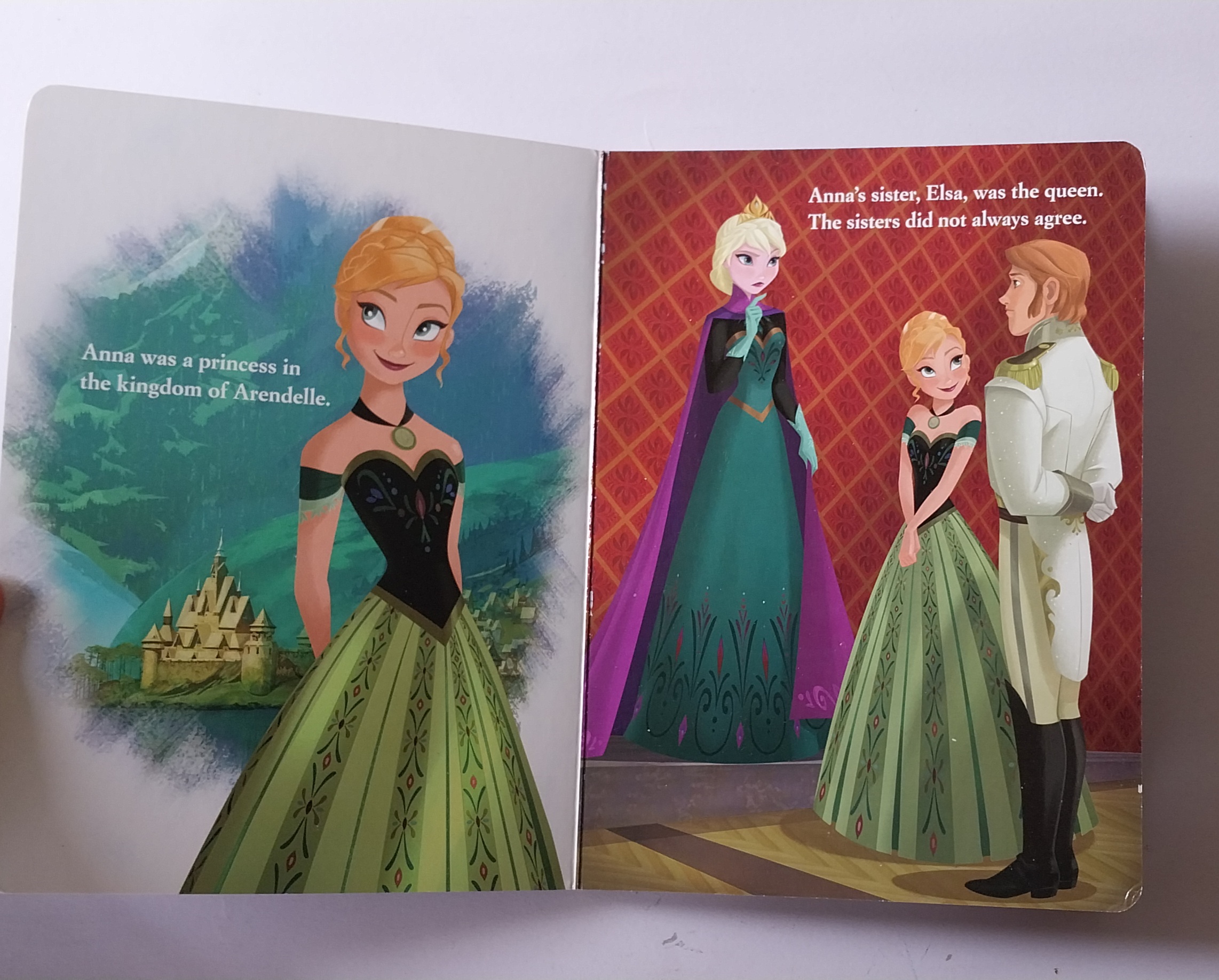 มีหลายภาพ,เจ้าหญิงแอนนา โฟรเซ่น,หนังสือนิทานปกแข็งภาษาอังกฤษ กระดาษแข็งทุกหน้า ขนาด 19ซม. -มือ1 ปกหลังมุมล่างมีรอยลอกเล็กน้อย Disney, Frozen Anna ปีที่พิมพ์ 2014