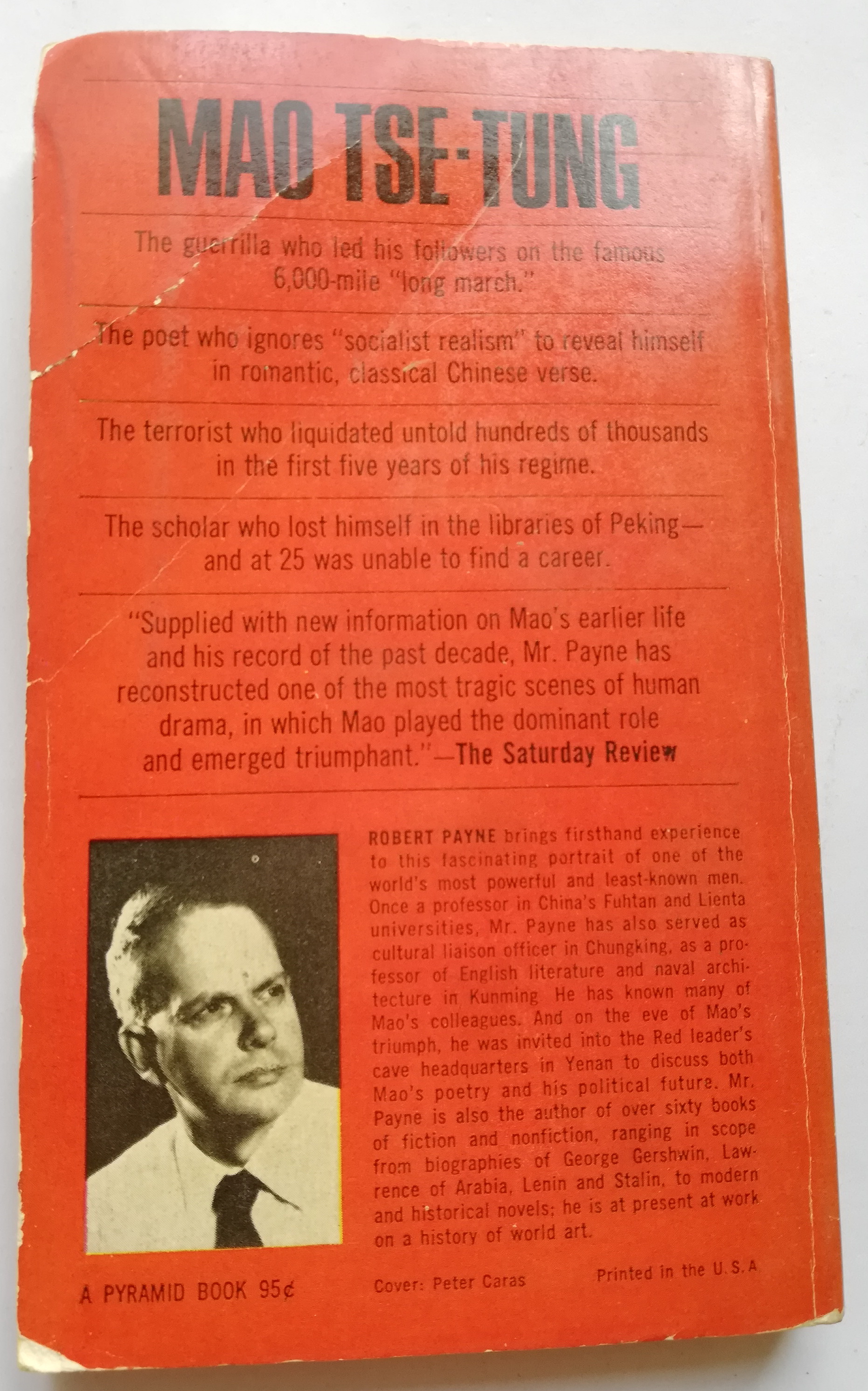 หนังสือชีวประวัติฉบับภาษาอังกฤษของเหมาเจ๋อตุง" MAO TSE TUNG" The Superative Biography of the Man who rules one-quarter of the World's people,"Important"_Library Journal โดย Robert Payne