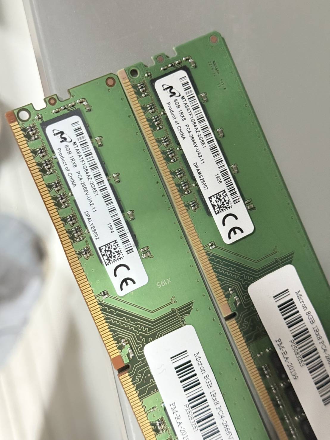 Micron 8GB 1Rx8 PC4-2666V-UA2