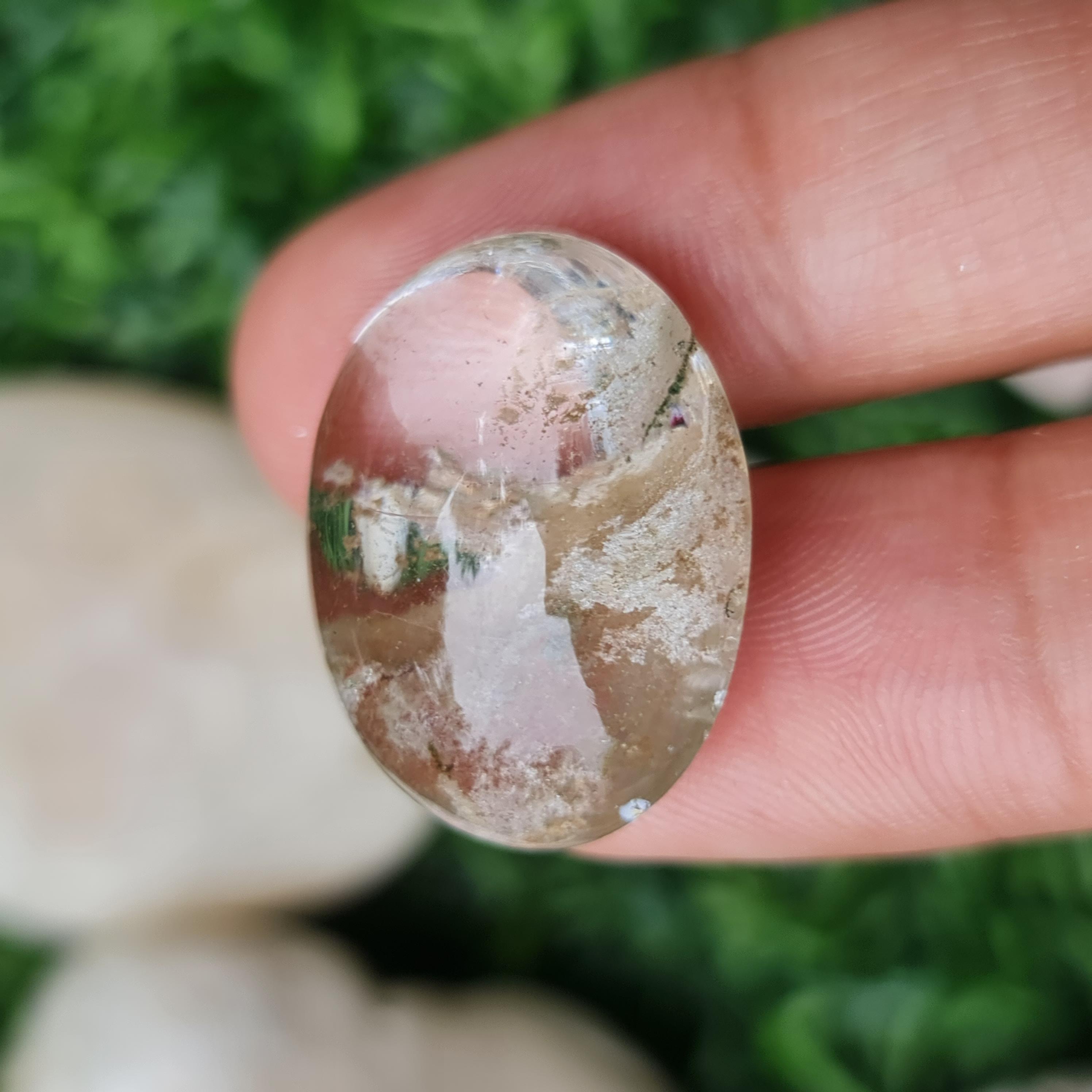 โป่งข่าม ควอตซ์ Rutilated Quartz 31.22 กะรัต Cts. พลอยแท้ อัญมณีมงคลประจําวันเกิด เครื่องประดับพลอย