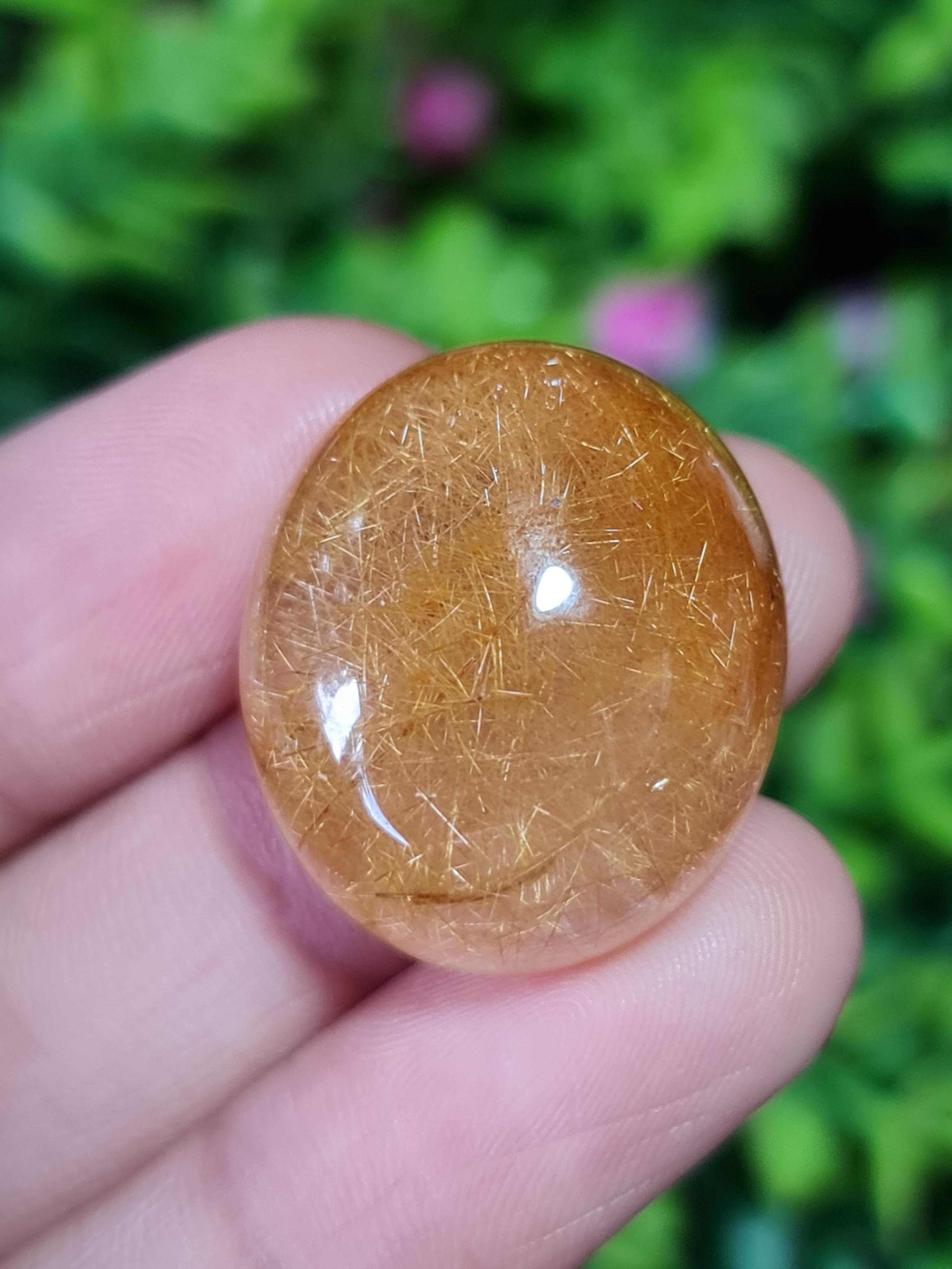 ไหมทอง ควอตซ์ Golden Rutilated Quartz 55.61 กะรัต Cts.พลอยแท้ อัญมณีมงคลประจําวันเกิด เครื่องประดับพลอย