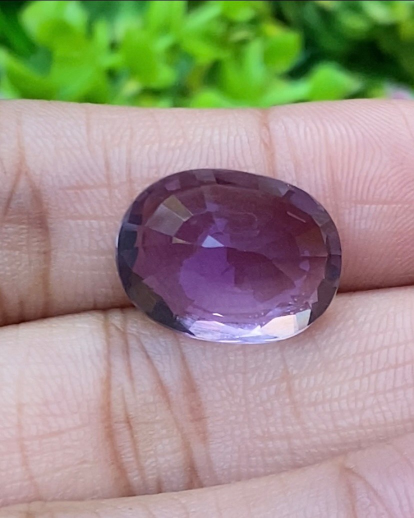 พลอย อเมทิส Amethyst 11.43 กะรัต (Cts.) พลอยแท้ อัญมณีมงคลประจําวันเกิด เครื่องประดับพลอย