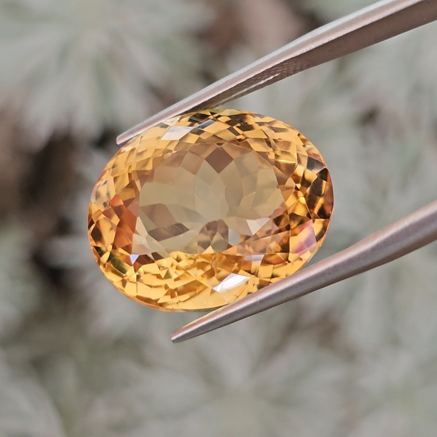 พลอย ซิทริน Citrine 25.92 กะรัต (Cts.) พลอยแท้ อัญมณีมงคลประจําวันเกิด เครื่องประดับพลอย