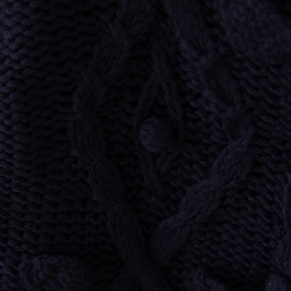 เสื้อคลุมกันหนาววินเทจ ไหมพรมหนานุ่มถักลายนูน (12065LM)