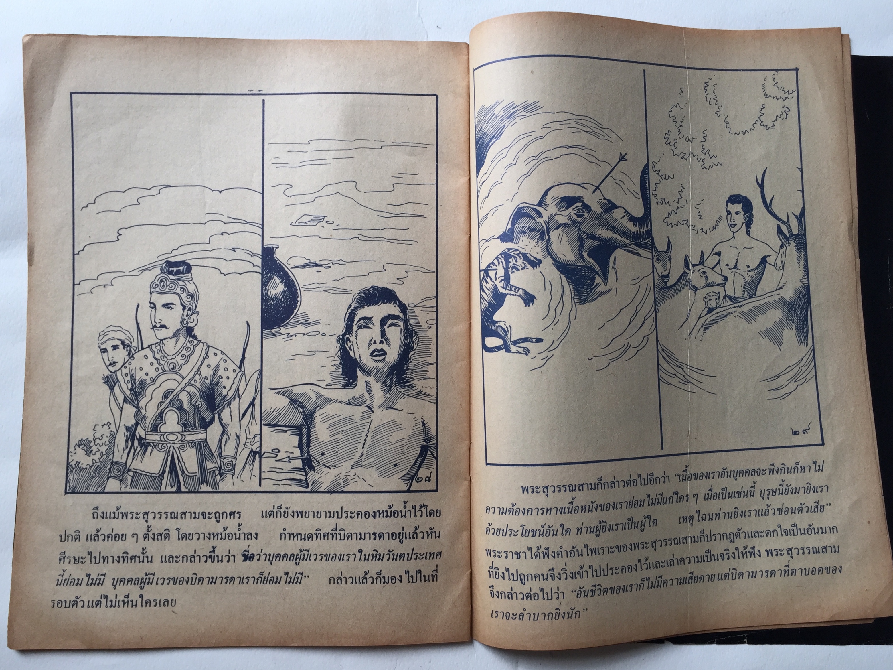 หนังสือนิยายภาพ** หนังสือเก่ามีตำหนิตามภาพ, เรื่อง พระสุวรรณสาม ยอดกตัญญู เสนอโดย สำนักพุทธบูชา