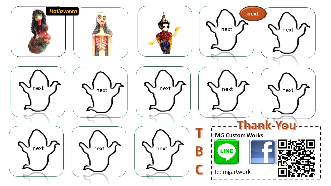 โมเดลแฮนด์เมด ผีนางรำ ในชุดโมเดล ผีไทย ชุดที่ 3 จาก MGC ดีไชน์ โดย มด ไวตามิลค์ แบบครบเซ็ท รุ่น ออริจินอล เซ็ท ทั้งหมดมี 4 แบบ : 1. เรืองแสง,2. ทำสีทั้งตัว3. ใสขาว ทำสี,ใสฟ้า (ซุปเปอร์แรร์) คอนเซ็ปต์ : แรงบันดาลใจ จากละครดัง นางรำหน้าขาวถูกตัดศรีษะ แต่...