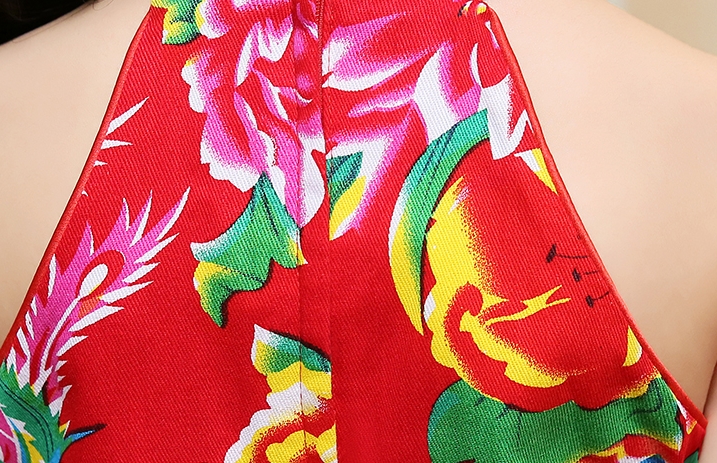 Pre-order ชุดราตรีเด็ก ชุดออกงาน ชุดกระโปรง แบบคล้องคอ คอจีน กระโปรงตาข่าย หน้าสั้นหลังยาว