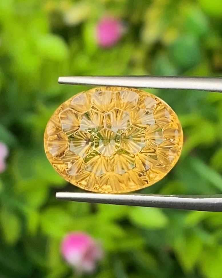 พลอย ซิทริน Citrine 8.94 กะรัต (Cts.) พลอยแท้ อัญมณีมงคลประจําวันเกิด เครื่องประดับพลอย