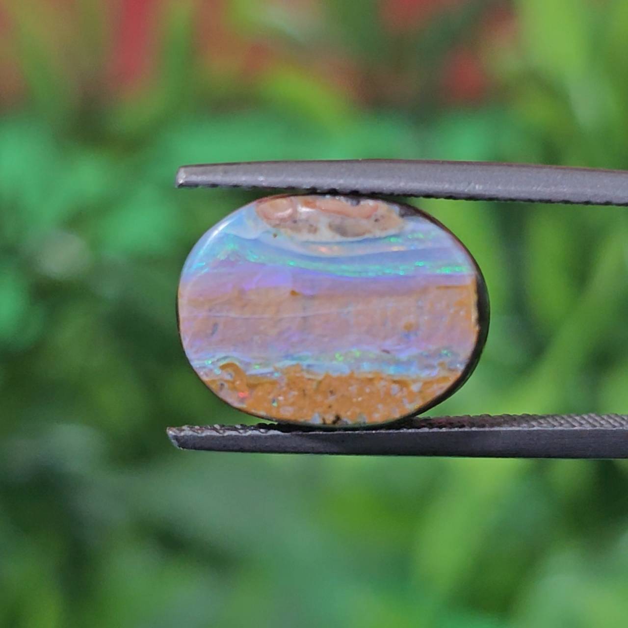 พลอย โบลเดอร์ โอปอล ออสเตรเลีย Australian Boulder Opal 6.68 กะรัต (Cts.) พลอยแท้ อัญมณีมงคลประจําวันเกิด เครื่องประดับพลอย