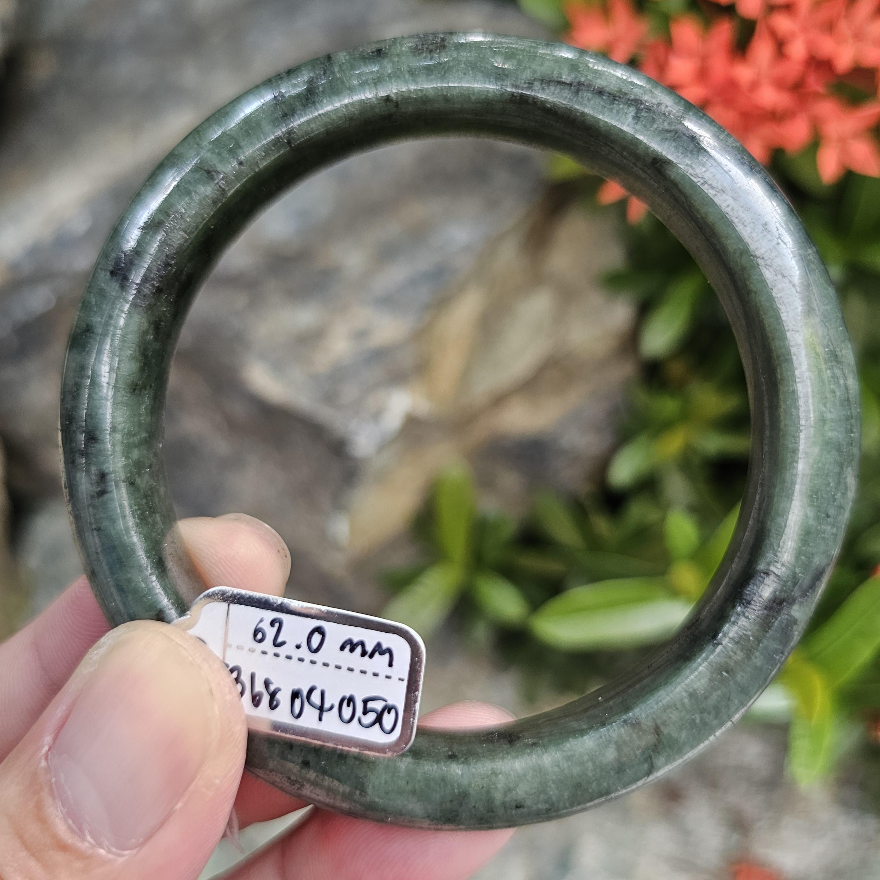 JB6804050 หยก พม่า แท้ Jade กำไลหยก 62.0 มม. (Jadeite bracelet) พม่า (Myanmar)