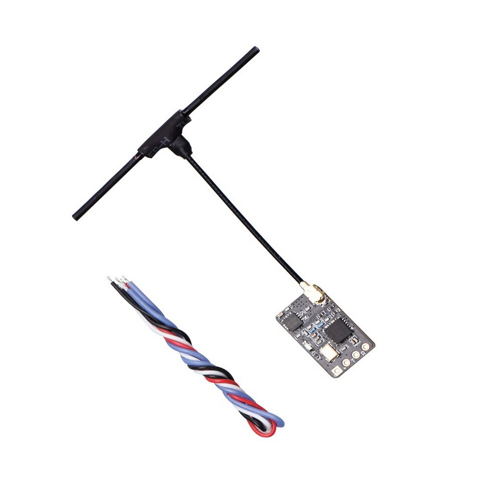 รีซีฟ ExpressLRS RX24T 2.4G มีชิป PA LNA เพิ่มสัญญาณแรงขึ้น Wifiในตัว ระบบ ELRS Radio Nano Long Range พร้อม T-type Antenna 11X18mm สำหรับโดรนซิ่ง FPV