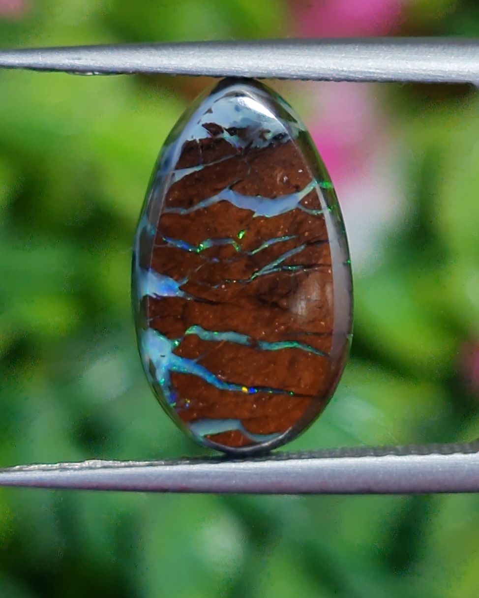 พลอย โบลเดอร์ โอปอล ออสเตรเลีย Australian Boulder Opal 4.60 กะรัต (Cts.) พลอยแท้ อัญมณีมงคลประจําวันเกิด เครื่องประดับพลอย