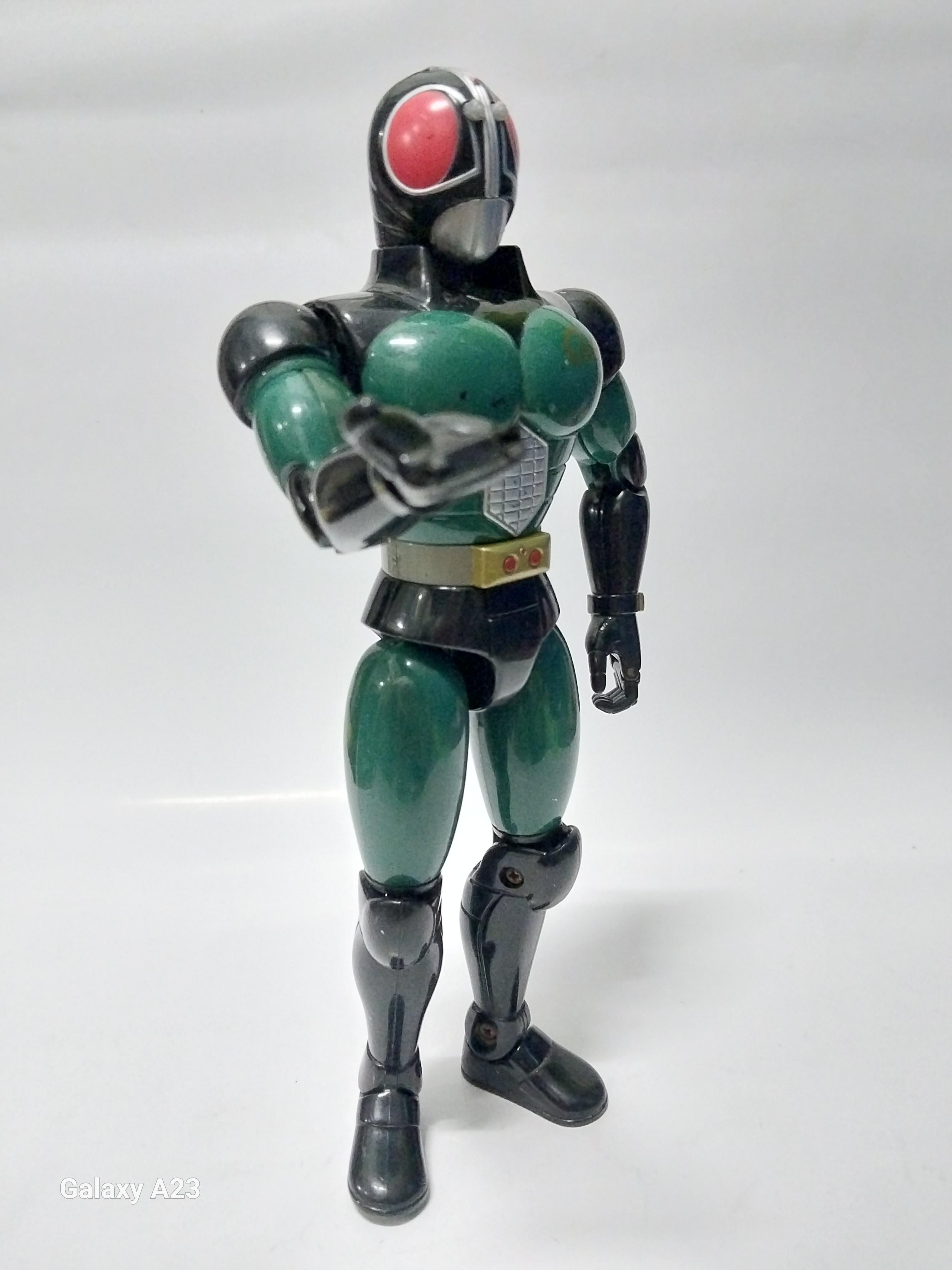 มีหลายภาพ ,**ไม่มีเขา มือชำรุด สีมีรอยบ้าง ตามภาพ มาส์คไรเดอร์แบล๊ค RX Posable Action Figure ขนาด 8 นิ้ว ข้อต่อทั้งตัว ไม่หลวม