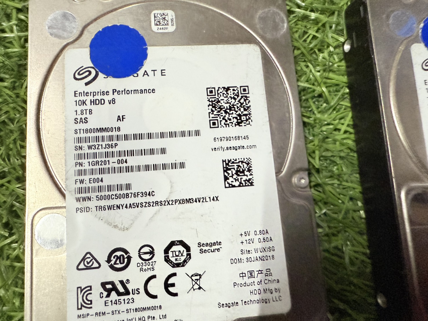 HDD Server Seagate 1.8TB SAS 2.5 6Gbps 10000RPM" (ใช้ได้กับ Dell R760 R460 R560) มี 2 ลูก