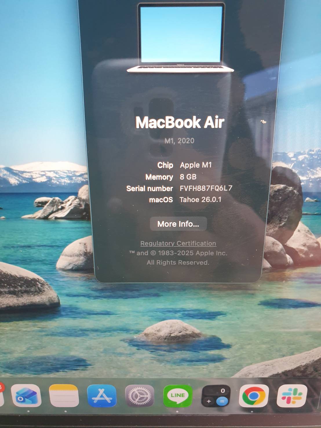 Notebook Apple Macbook Air m1 2020 8/256 สภาพดีมาก