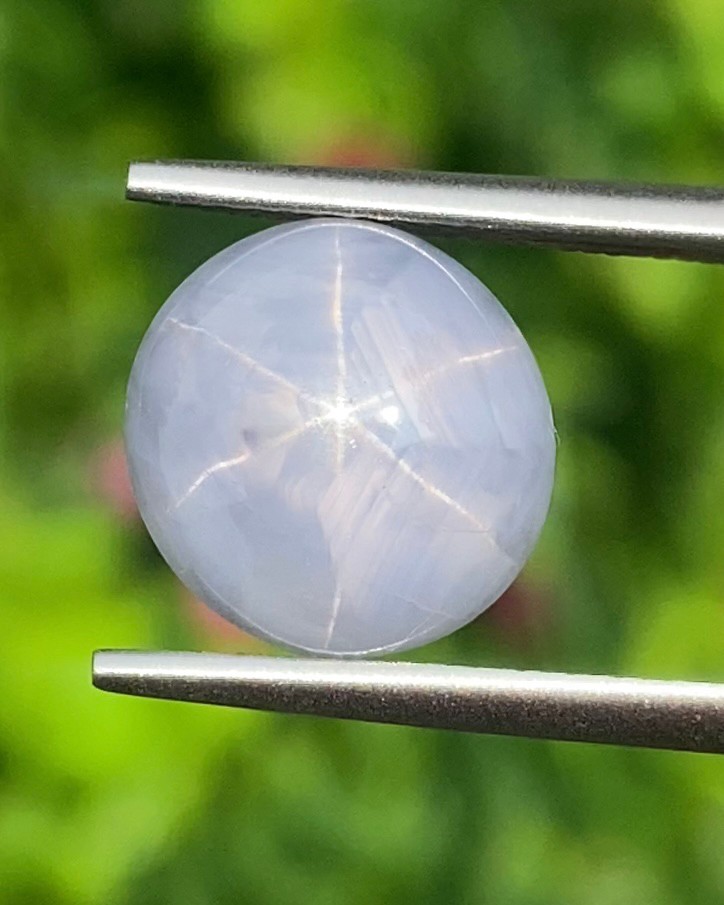 พลอย ไวท์ สตาร์ แซฟไฟร์ White Star Sapphire 4.48 กะรัต (Cts.) ดิบ Unheated พลอยแท้ อัญมณีมงคลประจําวันเกิด เครื่องประดับพลอย