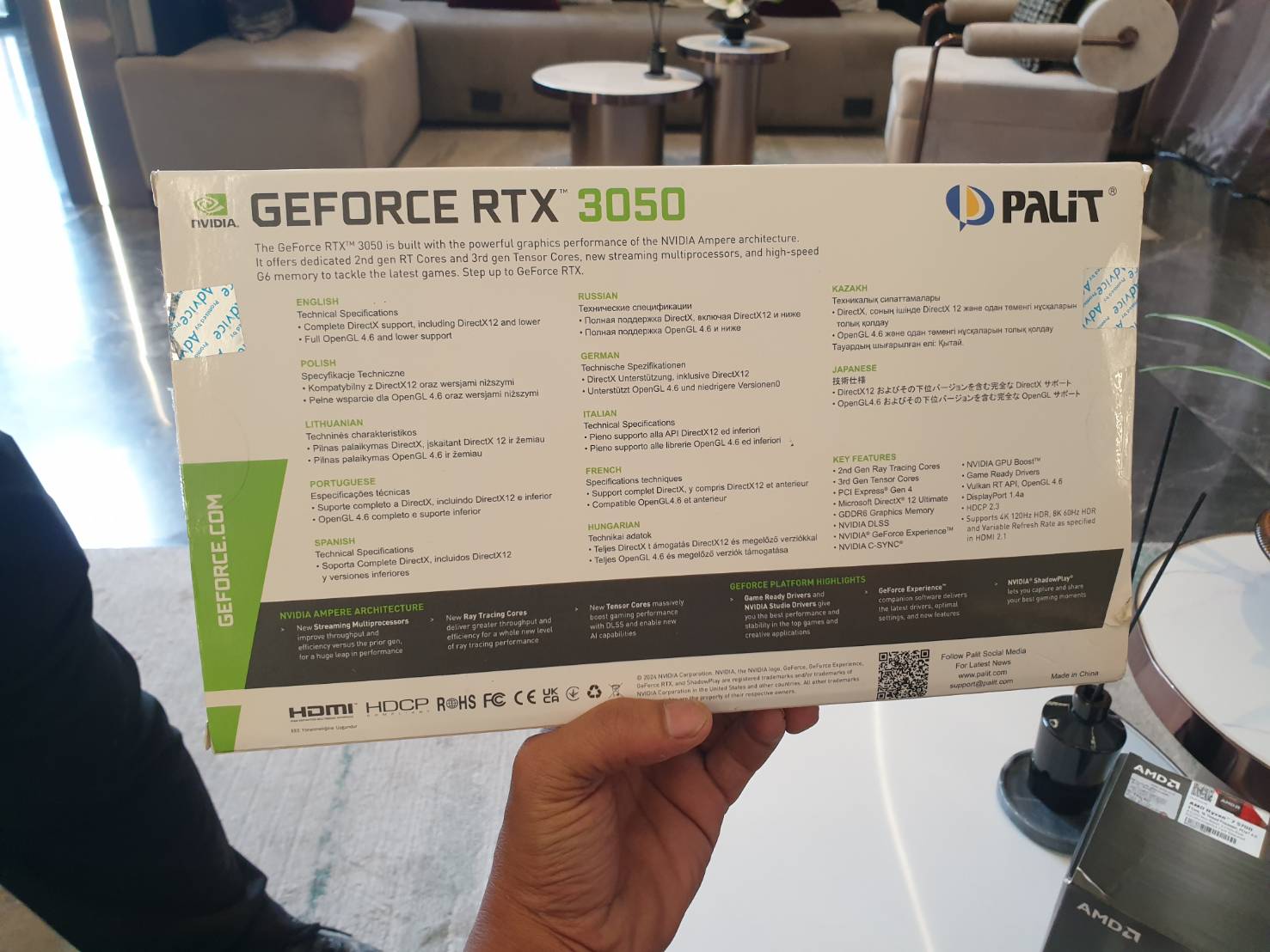 Graphic Card Rtx 3050 Palit Stormx 6GB DDR6 ประกันเหลือ