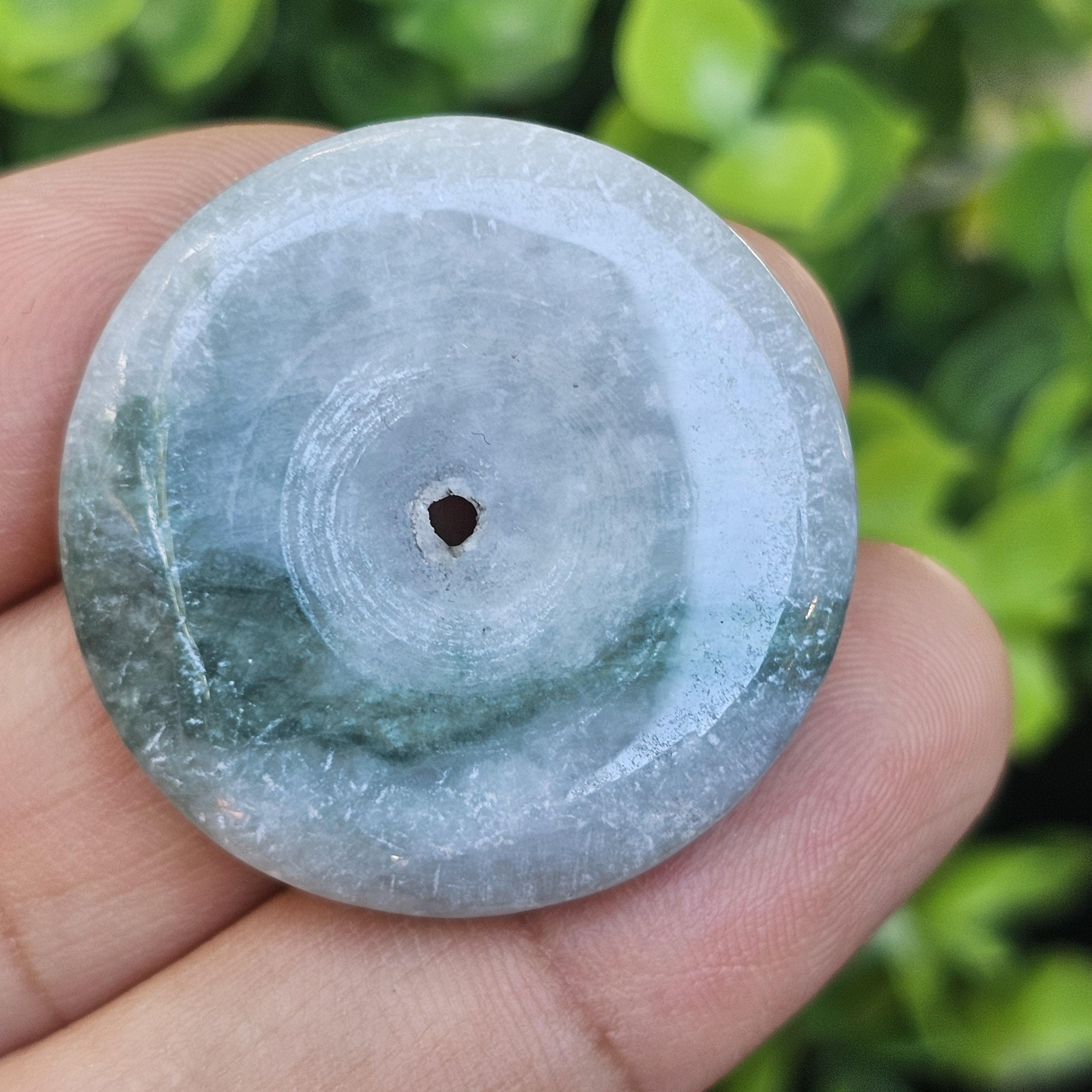 หยก พม่า แท้ Jade จี้โดนัทหยก (Bi-dise jadeite) พม่า (Myanmar) 74.33 กะรัต (Cts.)