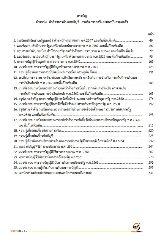 แนวข้อสอบ นักวิชาการเงินและบัญชี กรมกิจการสตรีและสถาบันครอบครัว