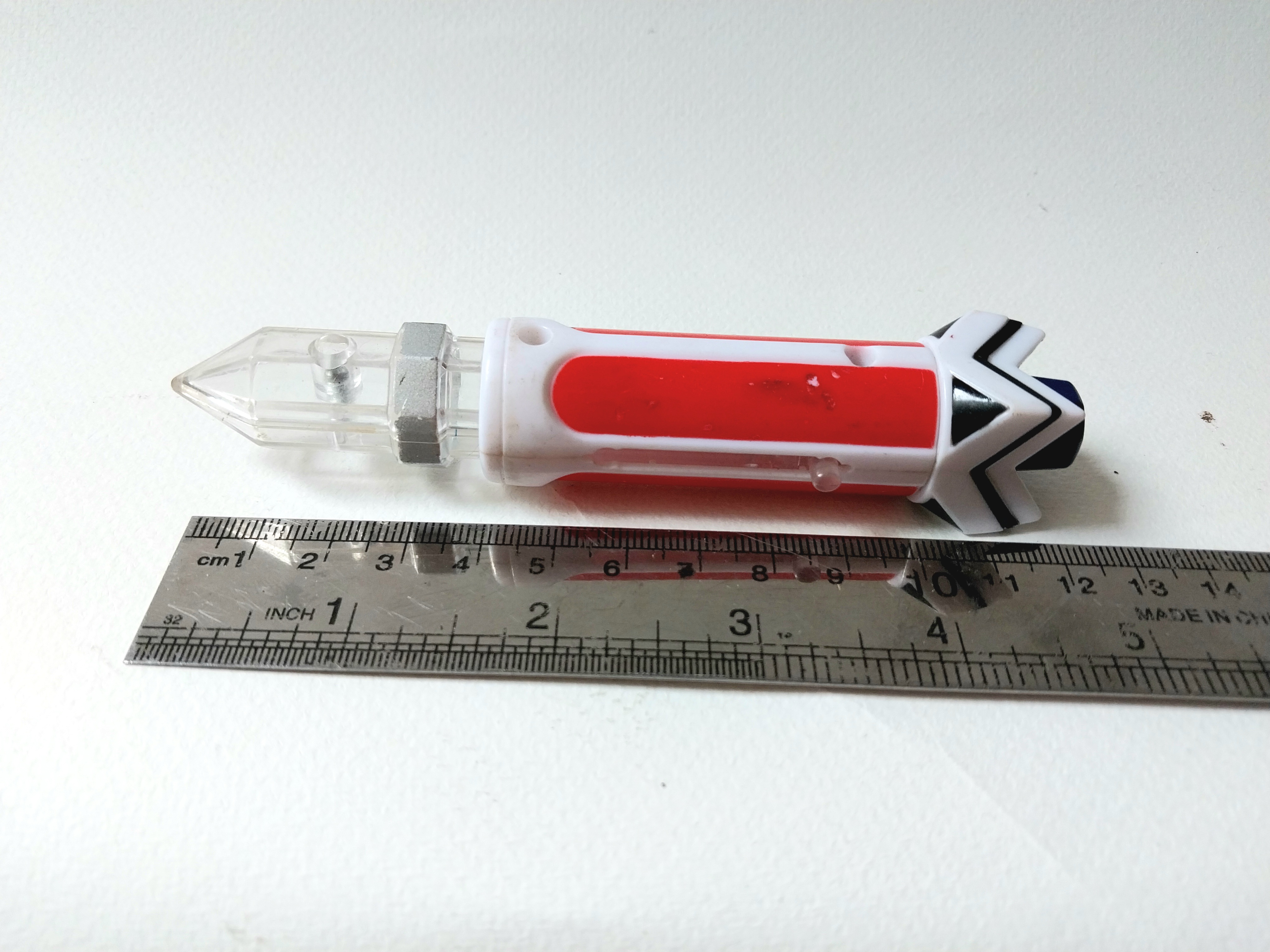 มีหลายภาพ,แคนดี้ทอย อุปกรณ์แปลงร่างอุลตร้าแมนเอทตี้ (อุลตร้าแมน80) ไบรท์สติ๊ก **ไม่มีระบบไฟ,ไม่มีแสง ไม่มีเสียง กดปุ่มเลื่อนแท่งใสให้ยืดออกมาได้ตามภาพ-มีรอยบ้าง