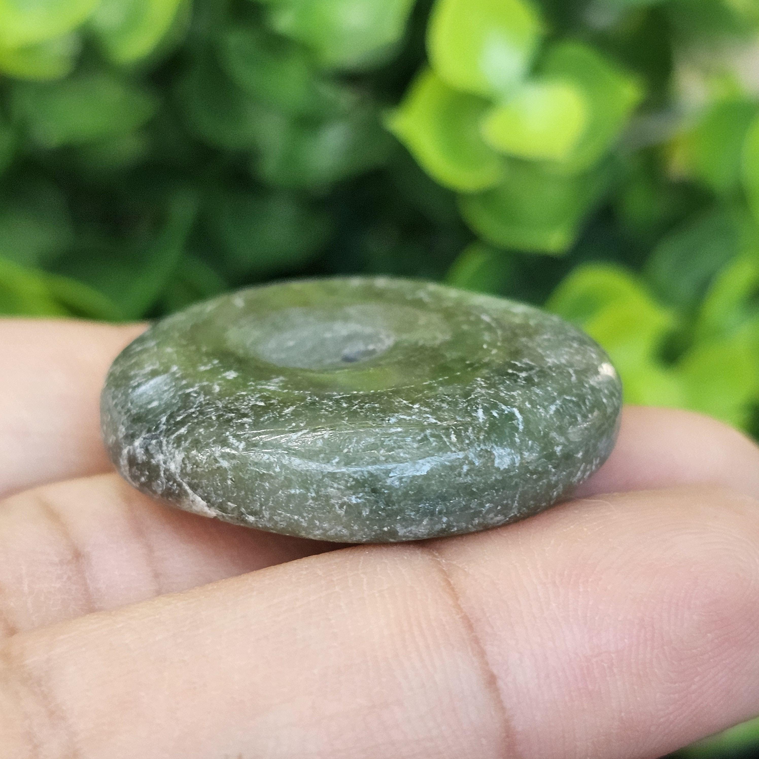 หยก พม่า แท้ Jade จี้โดนัทหยก (Bi-dise jadeite) พม่า (Myanmar) 75.03 กะรัต (Cts.)