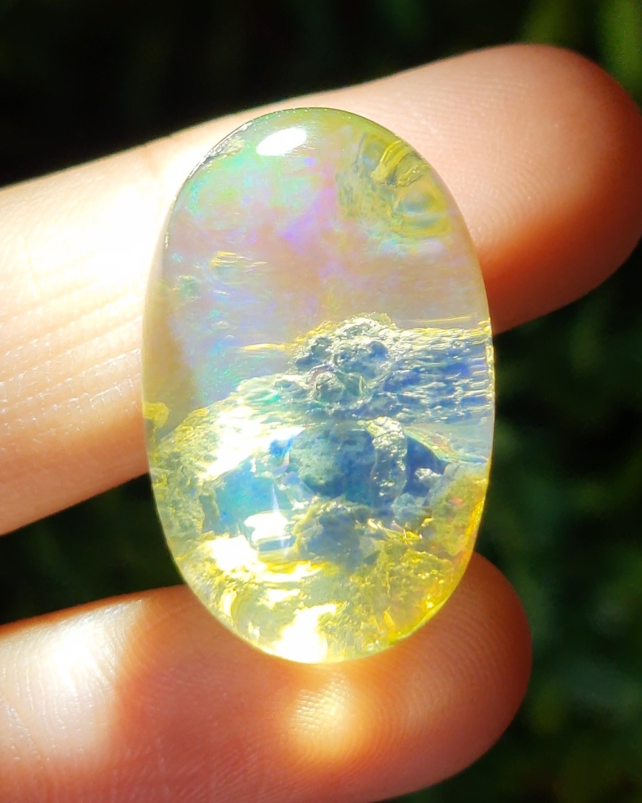 พลอย ไวท์ โอปอล White Opal 42.71 กะรัต (Cts.) พลอยแท้ อัญมณีมงคลประจําวันเกิด เครื่องประดับพลอย