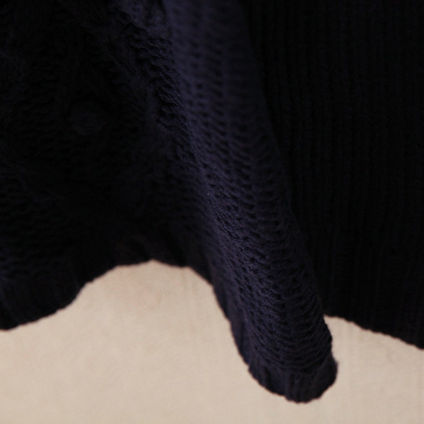 เสื้อคลุมกันหนาววินเทจ ไหมพรมหนานุ่มถักลายนูน (12065LM)