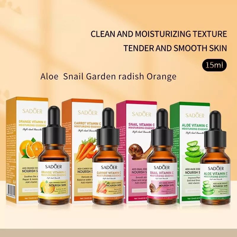 1 PV. เซรั่ม SADOER เซรั่มหน้า ขาวใส ผิวเรียบ เนียน ลด สิว ฝ้า เซรั่มหน้าใส 15ml. (เลือกได้ 4 สูตร)
