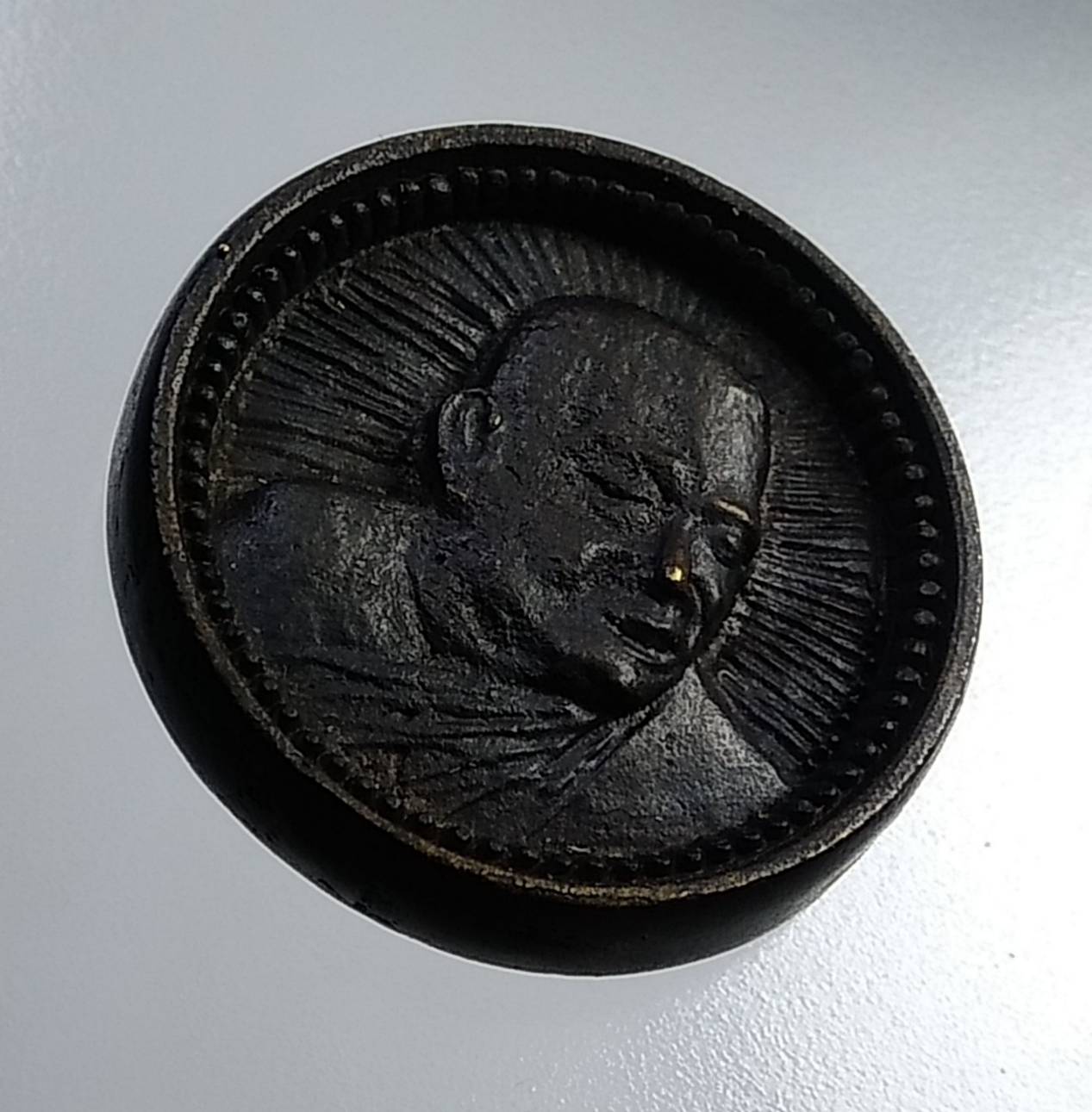 A874 เหรียญล้อแม็ก หลังพระปิดตา หลวงพ่อเกตุ วัดเกาะหลัก ประจวบคีรีขันธ์ ปี2536