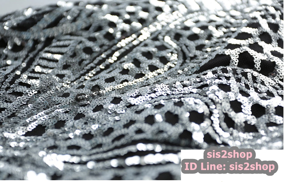 พร้อมเช่า ชุดราตรียาว ชุดออกงานกลางคืน งานพรอม แบบแขนกุด สีดำปักเลื่อมทั้งชุด หรูหรา Sexy แหวกหน้าขา โชว์หลัง