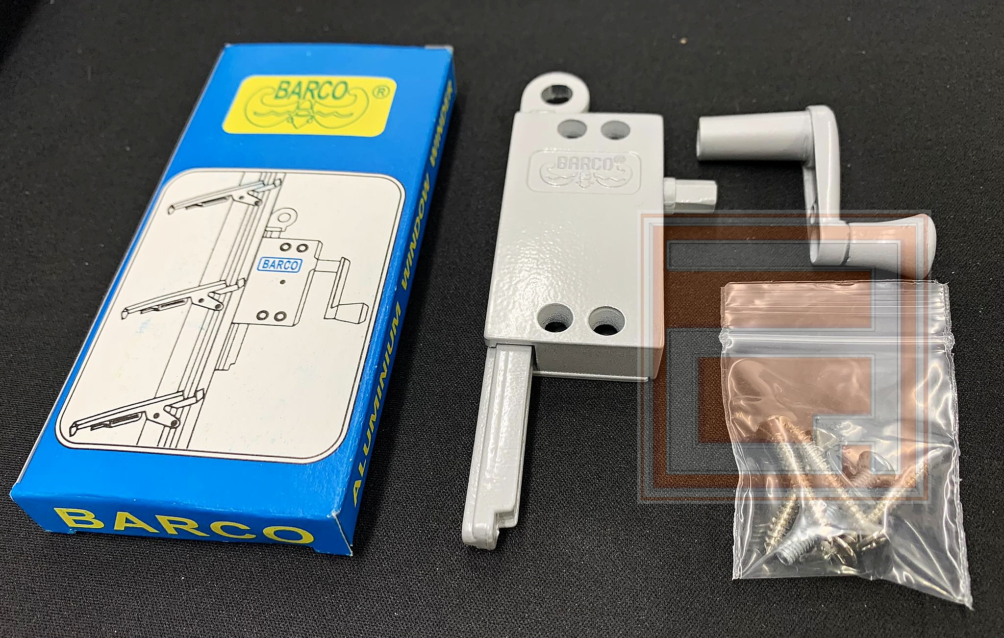 มือหมุนบานเกล็ด บาร์โก้ บรอนซ์เทา