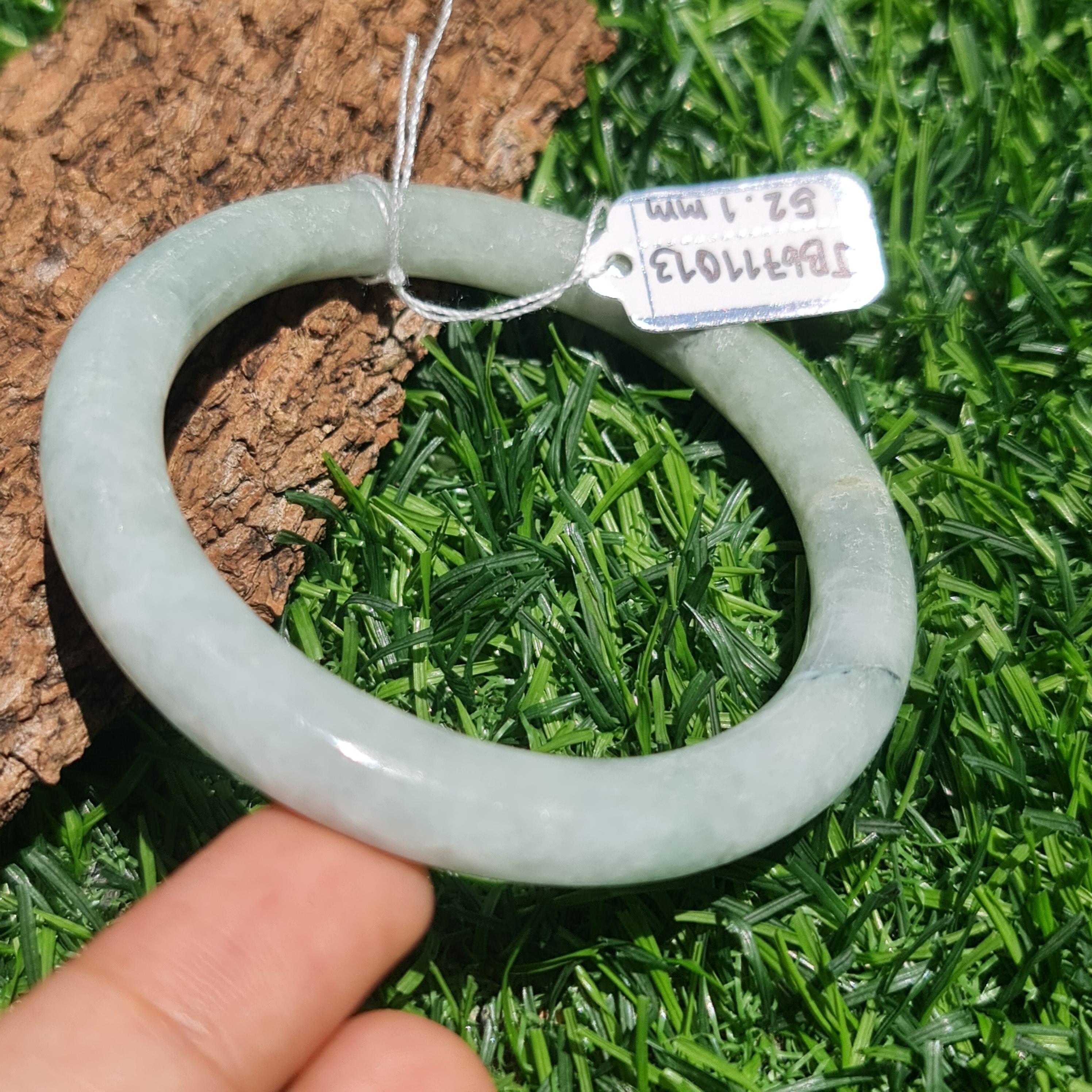 JB6711013 หยก พม่า แท้ Jade กำไลหยก 52.1 มม. (Jadeite bracelet) พม่า (Myanmar)