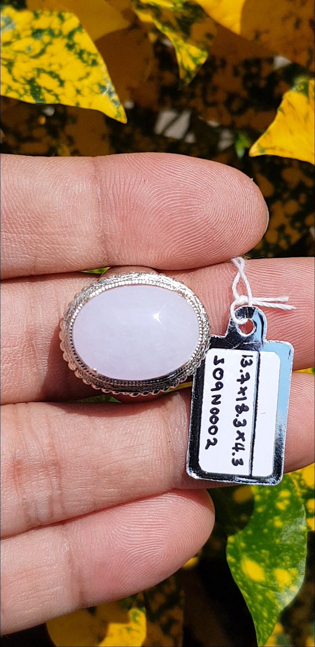 หยก พม่า แท้ Jade แหวนหยก 翡翠戒指 (Jadeite ring) 8.73 กะรัต (Cts.) Size 61 ดิบ ไม่ผ่านการปรับปรุง (Type A) พม่า (Myanmar)